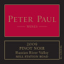Peter Paul Mill Station Road Pinot Noir 2009 Front Label