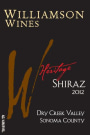 Williamson Wines Heritage Shiraz 2012  Front Label
