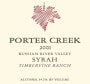 Porter Creek Timbervine Ranch Syrah 2001  Front Label