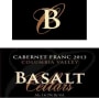 Basalt Cellars Cabernet Franc 2013 Front Label