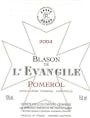Chateau L'Evangile Pomerol Blason 2004 Front Label