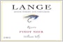 Lange Winery Reserve Pinot Noir 2005 Front Label