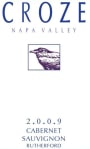 Croze Cabernet Sauvignon 2009 Front Label