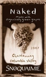 Snoqualmie Naked - Organic Chardonnay 2007 Front Label