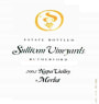 Sullivan Rutherford Estate Merlot 2002 Front Label