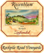 Rosenblum Cellars Rockpile Road Zinfandel 2004 Front Label