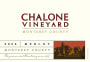 Chalone Monterey County Merlot 2006  Front Label
