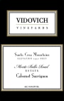 Vidovich Vineyards Vidovich Vineyards Monte Bello Road Estate Cabernet Sauvignon 2010  Front Label