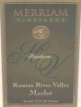 Merriam Vineyards Windacre Vineyard Merlot 2005  Front Label