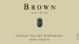 Brown Estate Chiles Valley Zinfandel 2010 Front Label