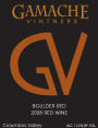 Gamache Vintners Estate Boulder 2008 Front Label