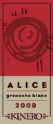 Kinero Cellars Alice Grenache Blanc 2009  Front Label