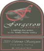 Forgeron Cabernet Sauvignon 2001 Front Label
