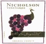 Nicholson Vineyards Old Vine Zinfandel 2012  Front Label