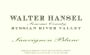 Walter Hansel Sauvignon Blanc 2011  Front Label