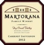 Martorana Family Winery Cabernet Sauvignon 2012  Front Label