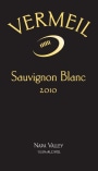 Vermeil Wines Sauvignon Blanc 2010  Front Label