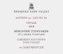 Beringer 1875 Home Vineyard Cabernet Sauvignon (Premiere Napa Auction) 2018 Front Label