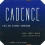 Cadence Ciel du Cheval 2002 Front Label