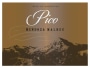 Pico Malbec 2014  Front Label