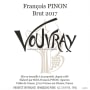 Francois Pinon Vouvray Brut 2017  Front Label