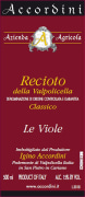 Accordini Igino Recioto della Valpolicella Classico Le Viole 2012 Front Label