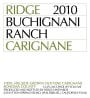 Ridge Buchignani Ranch Carignane 2010  Front Label
