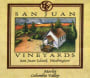 San Juan Vineyards Merlot 2006  Front Label