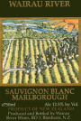 Wairau River Sauvignon Blanc 2002  Front Label