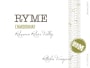 Ryme Ritchie Vineyard Chardonnay 2015  Front Label