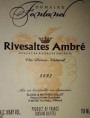Fontanel Rivesaltes Ambre 2007  Front Label