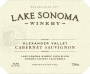 Lake Sonoma Winery Alexander Valley Cabernet Sauvignon 2013 Front Label