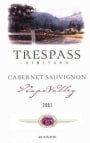 Trespass Vineyard Cabernet Sauvignon 2001 Front Label