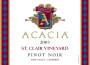 Acacia St. Clair Vineyard Pinot Noir 2003 Front Label