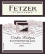 Fetzer Echo Ridge Valley Oaks Sauvignon Blanc 2001 Front Label