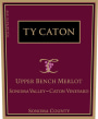 Ty Caton Upper Bench Merlot 2015 Front Label