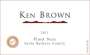 Ken Brown Santa Barbara Pinot Noir 2011  Front Label