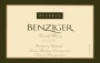 Benziger Reserve Pinot Noir 2000  Front Label