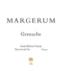 Margerum Grenache 2014 Front Label