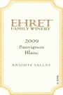 Ehret Family Winery Sauvignon Blanc 2009  Front Label