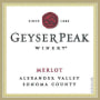 Geyser Peak Alexander Valley Merlot 2013  Front Label