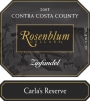 Rosenblum Cellars Carla's Reserve Zinfandel 2007 Front Label
