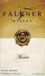 Falkner Winery Merlot 2014 Front Label