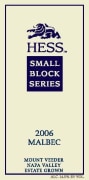 Hess Small Block Series Malbec 2006  Front Label