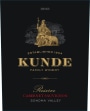 Kunde Reserve Cabernet Sauvignon 2013 Front Label