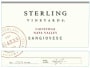 Sterling Calistoga Sangiovese 2012  Front Label