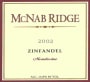 McNab Ridge Winery Zinfandel 2002 Front Label
