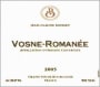 Jean-Claude Boisset Vosne-Romanee 2005  Front Label