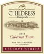 Childress Winery & Vineyards Reserve Cabernet Franc 2014 Front Label
