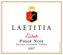 Laetitia Estate Pinot Noir 2007 Front Label
